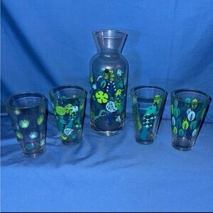 Set of Sagaform Fantasy Designed by Hanna Werning Carafe 4 10oz glasses